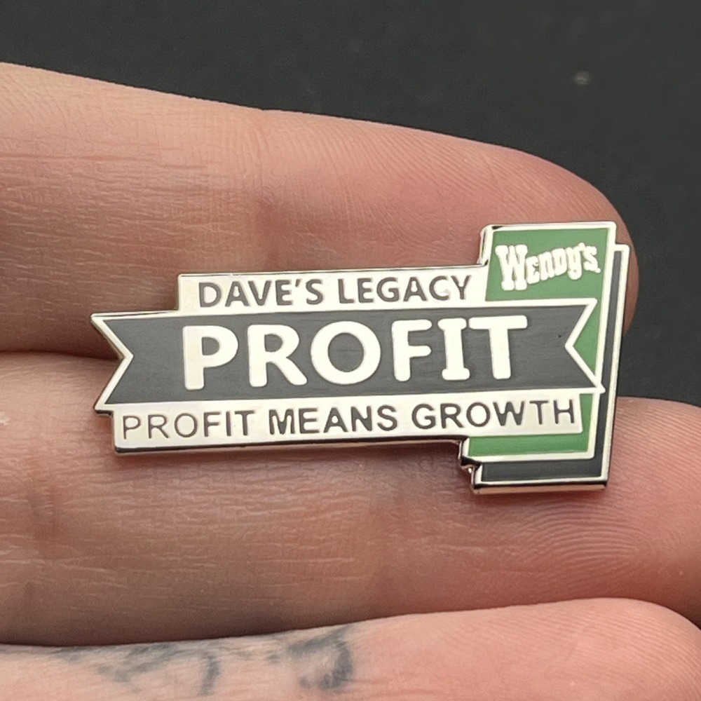 Wendy's Fast Food Restaurant Dave's Legacy Profit Growth Employee Lapel‎ Hat Pin